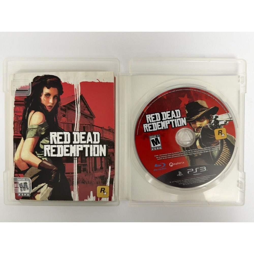 Red Dead Redemption - Sony PS3 - CIB W/ Map - Case Disc Manual Map Black Label - Picture 2 of 7